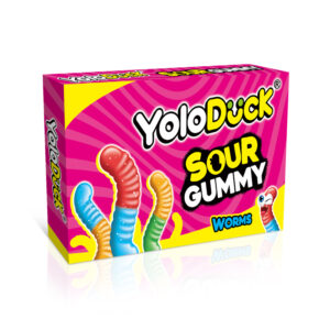 YoloDuck Sour Gummy Worms – Tangy, chewy, and bursting with fruity flavor!