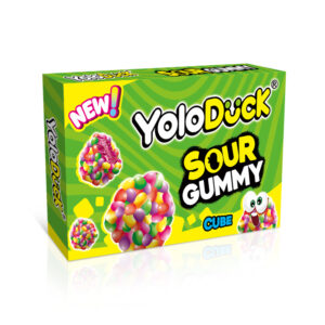 YoloDuck Sour Gummy Cubes – Zesty, soft, and cube-shaped fun!