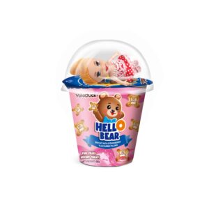 focus choco hello teddy biscuit with strawberry flavoured filling